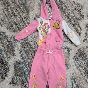 Disney Princess sweatsuit Toddler Size 2T